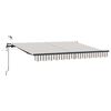 vidaXL Tecido de Toldos Cinza Claro e Branco 600 &times; 350 cm Poli&eacute;ster