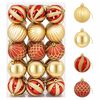 vidaXL Conjunto de Bolas de Natal 30 unid. Dourado e vermelho &Oslash; 6 cm