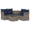 vidaXL Conjunto de Sof&aacute;s 6 unid. Cinza e Azul Marinho