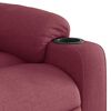 vidaXL Poltrona de massagens reclin. elevatória tecido vermelho tinto