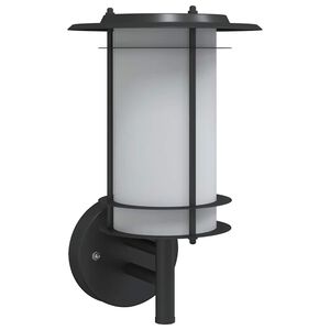 vidaXL Candeeiro de parede para exterior a&ccedil;o inoxid&aacute;vel preto