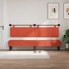 vidaXL Cabeceira Suspensa Liso Laranja Vermelho 210 x 55 x 5 cm