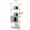 vidaXL &Aacute;rvore p/ gatos c/ postes arranhadores sisal 175 cm cinza-claro