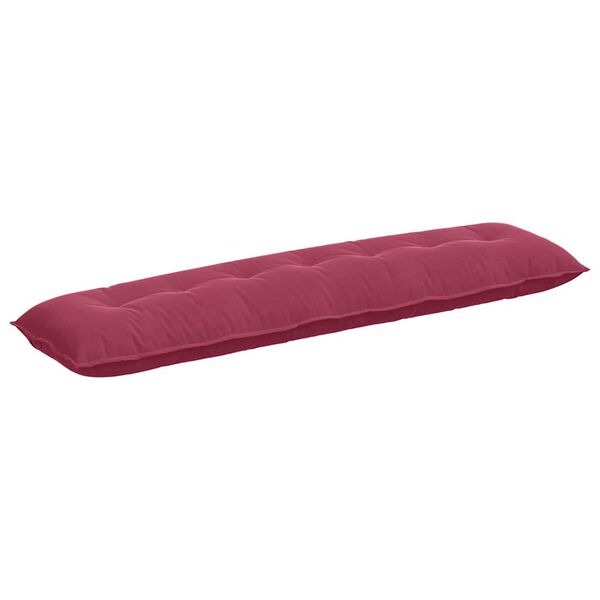 vidaXL Travesseiro para Costas Vinho Vermelho 200 x 50 cm