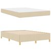 vidaXL Estrutura da Cama com colch&atilde;o Creme 140 x 190 cm tecido