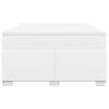 vidaXL Cama com molas/colch&atilde;o 160x200 cm couro artificial branco