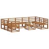 vidaXL Conjunto de Sof&aacute;s para Exterior 10 pcs Natural