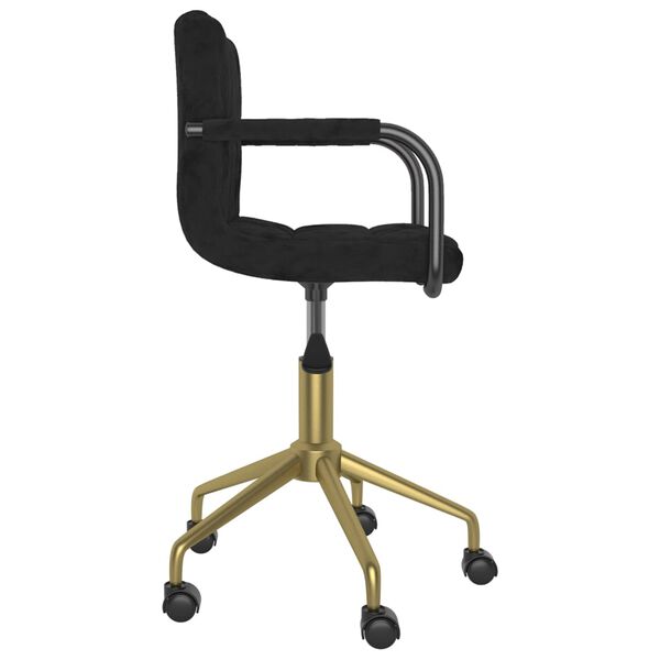 vidaXL Cadeiras de jantar girat&oacute;rias 2 pcs veludo preto