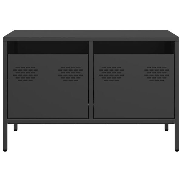 vidaXL M&oacute;vel de TV 68x39x43,5 cm a&ccedil;o laminado a frio preto