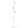 vidaXL Bengaleiro 172 cm ferro revestido a p&oacute; branco