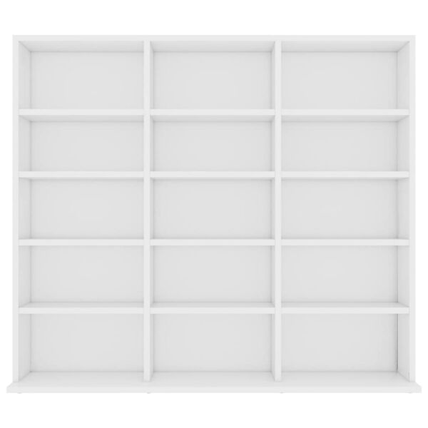 vidaXL Arm&aacute;rio para CD 100x23x89,5 cm derivados de madeira branco