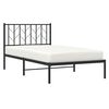 vidaXL Estrutura de cama com cabeceira 100x190 cm metal preto