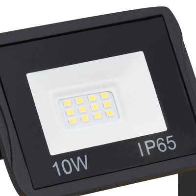 vidaXL Projetor c/ iluminação LED e pega 2x10 W branco quente