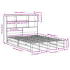 vidaXL Cama com estante sem colch&atilde;o 120x200 cm madeira maci&ccedil;a
