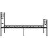 vidaXL Estrutura de cama com cabeceira e pés 90x190 cm metal preto