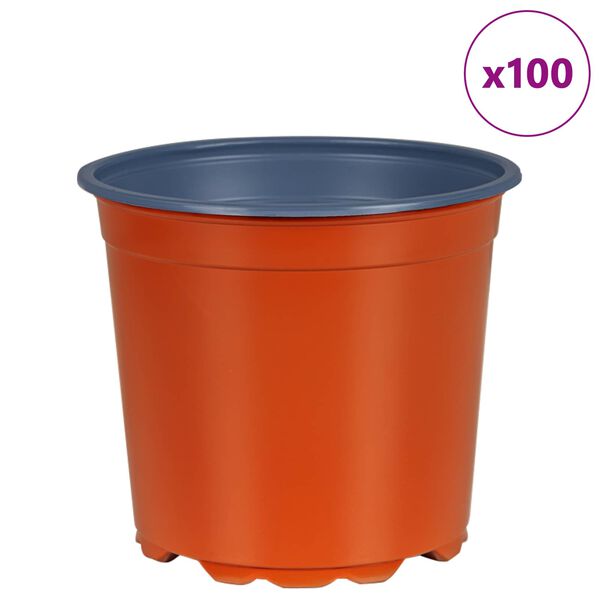 vidaXL Vaso de Flores 100 pcs Cer&acirc;mica &Oslash; 15 x 13 cm Pl&aacute;stico