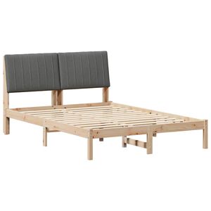 vidaXL Estrutura da Cama com cabeceira Castanho 135 x 190 cm