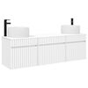 vidaXL Conjunto de Arm&aacute;rios para Banheiro 3 unid. Branco