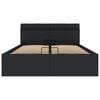 vidaXL Cama hidr&aacute;ulica LED c/ arruma&ccedil;&atilde;o 140x200cm couro artifi. preto