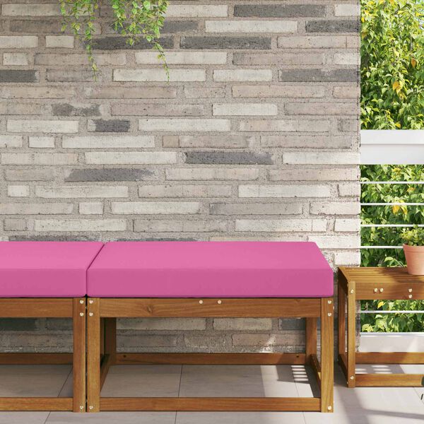 vidaXL Almofada para Sof&aacute; Externo Rosa 80 x 80 x 8 cm Poli&eacute;ster