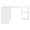 vidaXL Secretária de canto forma L 120x140x75 cm contraplacado branco