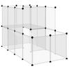 vidaXL Gaiola p/ animais pequenos 142x74x93 cm PP e a&ccedil;o transparente
