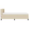 vidaXL Cama Box com colch&atilde;o com cabeceira Creme 190 x 90 cm Poli&eacute;ster