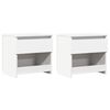 vidaXL Mesas de cabeceira 2 pcs 40x30x39 cm derivados madeira branco