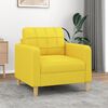 vidaXL Poltrona 60 cm tecido amarelo-claro