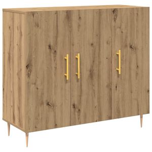 vidaXL Buffet Carvalho Artesanal 90 x 34 x 80 cm Derivados de Madeira