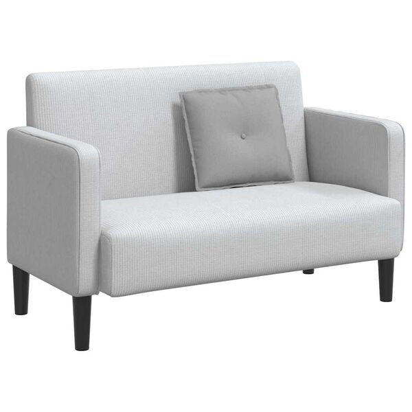 vidaXL Travesseiro para Costas Cinza Nuvem 50 x 19 x 45 cm tecido