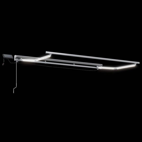 vidaXL Estrutura de Toldo Manual com LEDs Borgonha 2,5 x 2 m