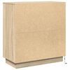 vidaXL Aparador LED com prateleira Carvalho Sonoma 71 x 34,5 x 75 cm