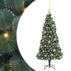 vidaXL &Aacute;rvore de Natal Artificial Pr&eacute;-iluminada com Conjunto de Bolas