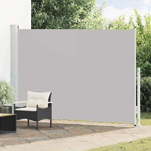 vidaXL Toldo lateral retr&aacute;til para p&aacute;tio 200x300 cm cinzento