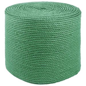vidaXL Corda de Juta 6 mm Verde 100% juta Tossa