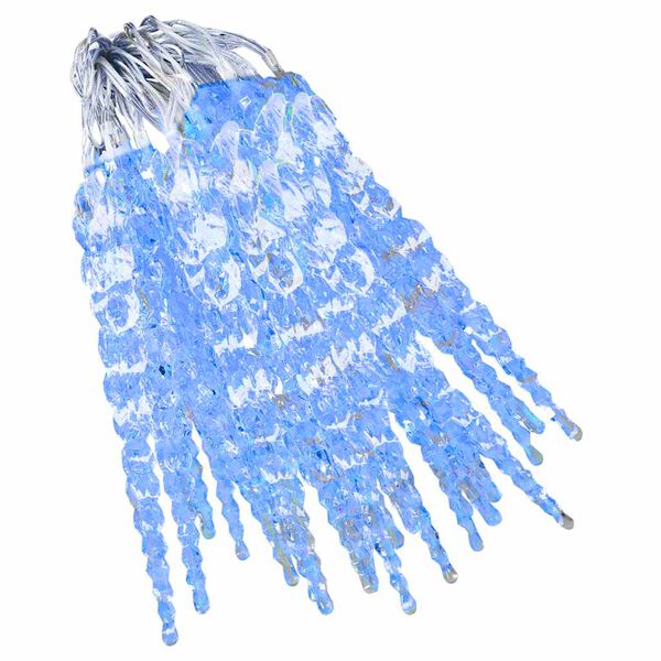 vidaXL Luz Natal pingente gelo 40 pcs controlo remoto acr&iacute;lico azul