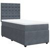 vidaXL Cama com molas/colch&atilde;o 80x200 cm veludo cinza-escuro