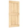 vidaXL Porta Deslizante NARVIK Natural e Preto 95 x 210 cm (213,5 cm)