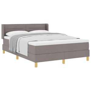 vidaXL Cama Box Cinzento-acastanhado 200 x 140 cm Poli&eacute;ster