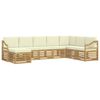 vidaXL Conjunto de Sof&aacute;s para Exterior 8 pcs Branco e Creme
