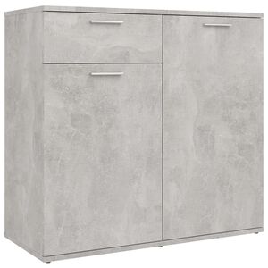 vidaXL Aparador 80x36x75 cm derivados de madeira cinzento cimento