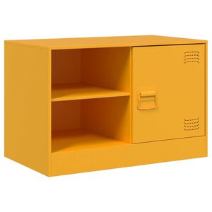 vidaXL M&oacute;vel de TV 67x39x44 cm a&ccedil;o amarelo mostarda