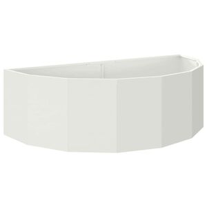 vidaXL Floreira Branco 120 x 60 x 35 cm A&ccedil;o