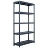 vidaXL Estante de arruma&ccedil;&atilde;o 250 kg 80x40x180 cm pl&aacute;stico preto