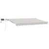 vidaXL Toldo retr&aacute;til Cinza Claro e Branco 300 x 250 cm