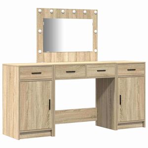 vidaXL Mesa de vestir 3 unid. Castanho 78,5 x 41 x 135 cm