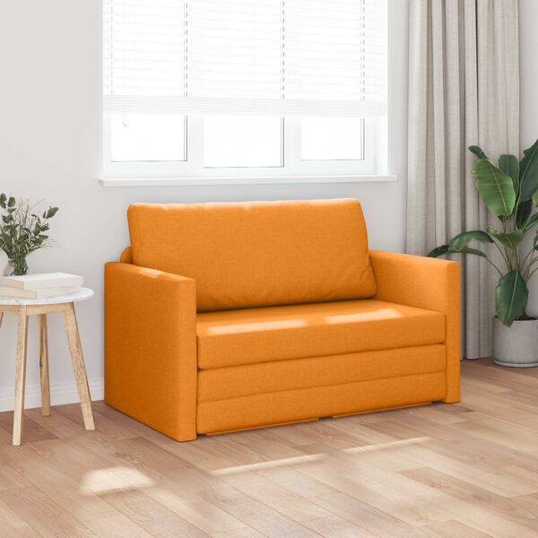 vidaXL Sof&aacute;-Cama 110cm Amarelo Escuro tecido