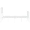 vidaXL Estrutura de cama com cabeceira e p&eacute;s 120x200 cm metal branco