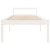 vidaXL Cama para idosos 90x200 cm pinho maci&ccedil;o branco